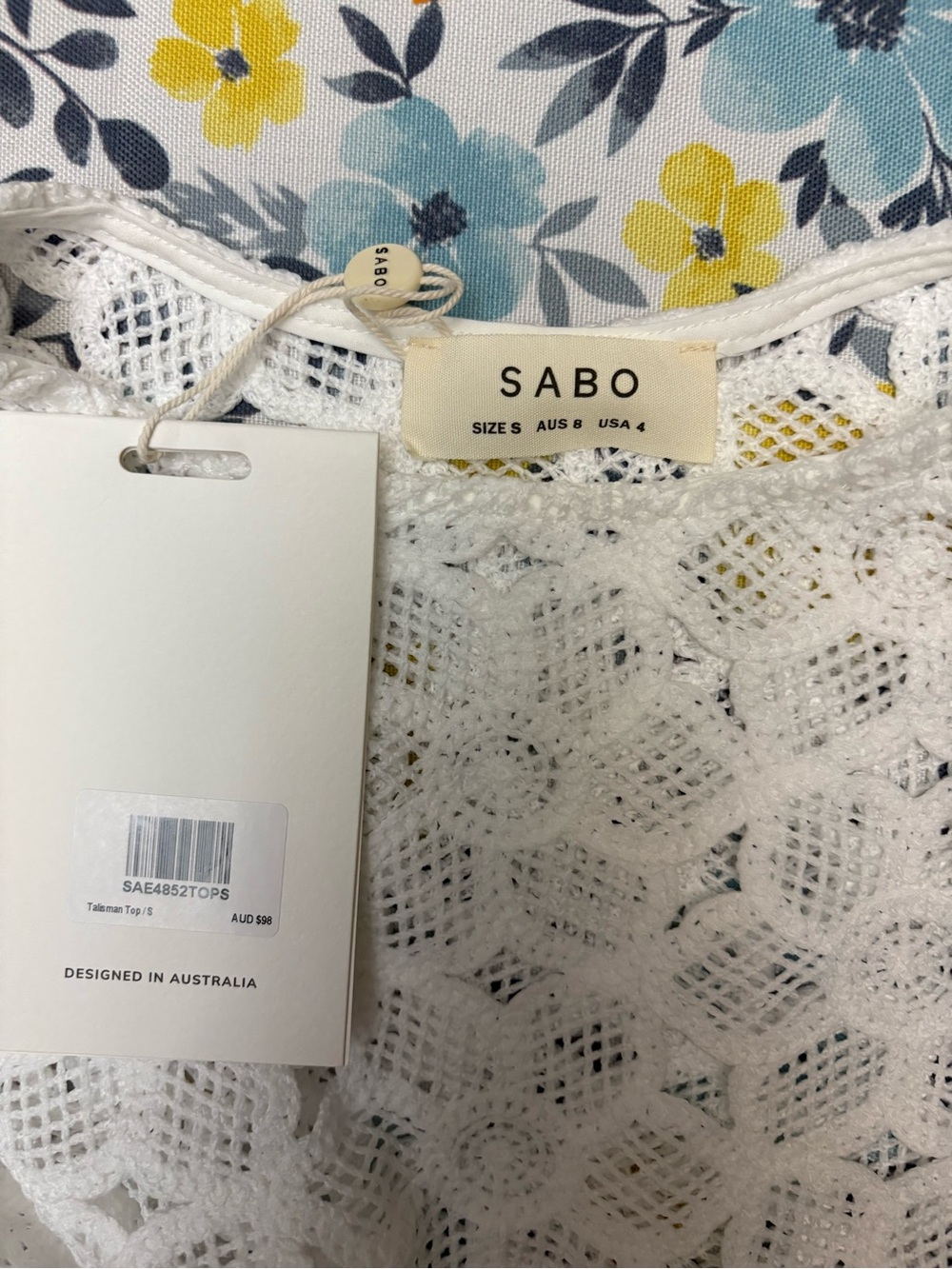 Sabo Skirt White Crochet Lace Tank Top